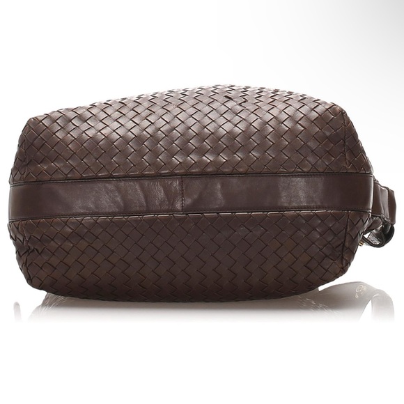 Brown Leather Woven Shoulder Bag - Picture 10 of 11